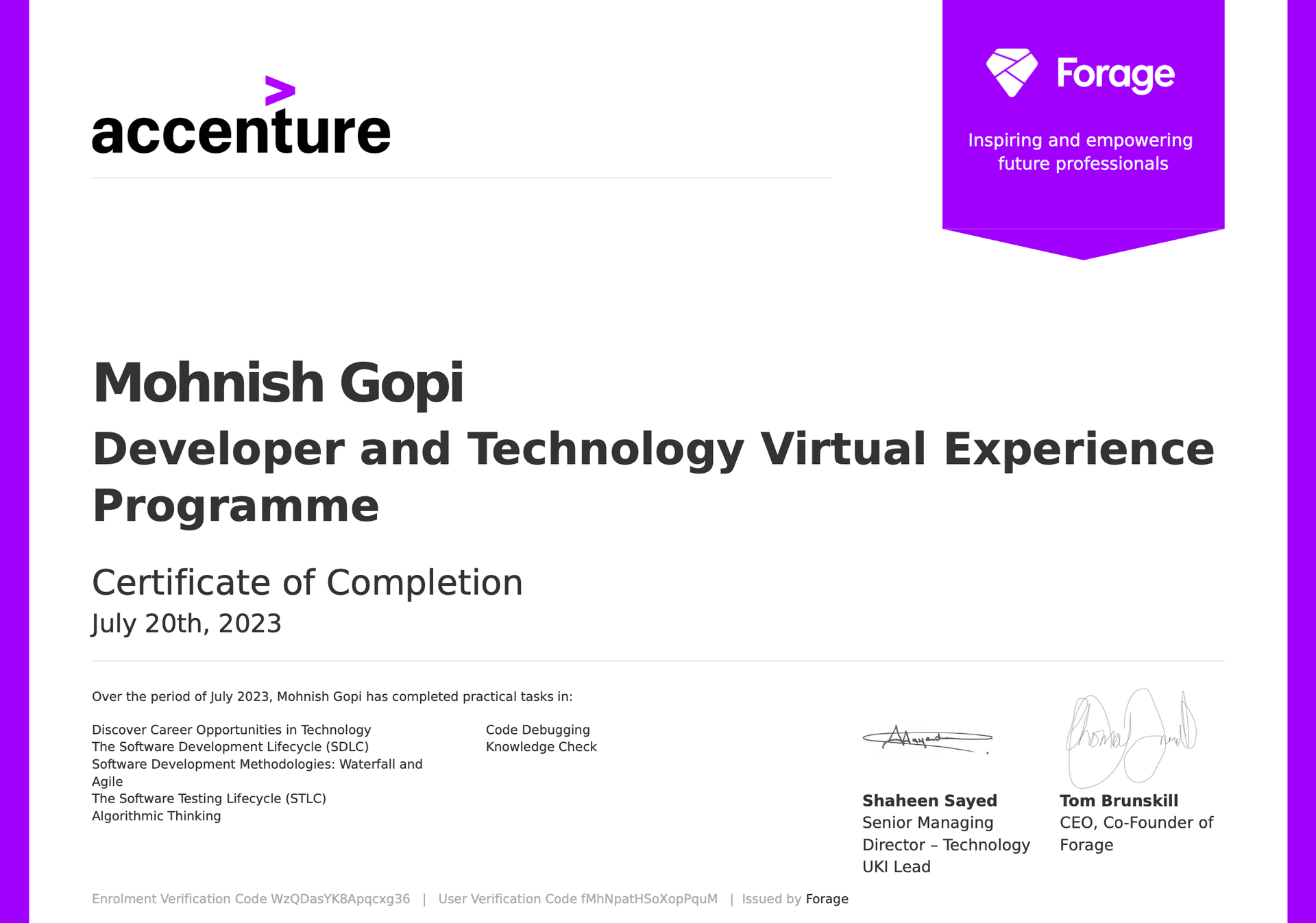 Certificate 1