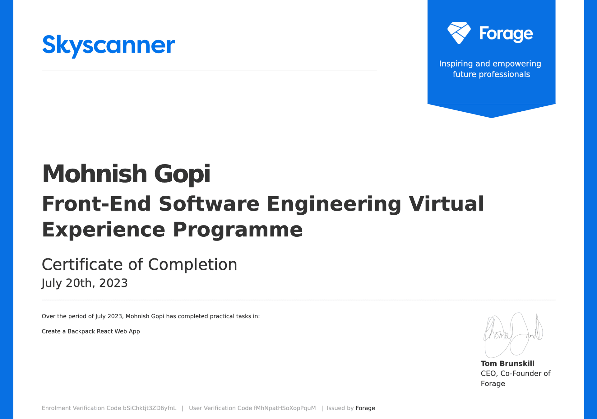 Certificate 3